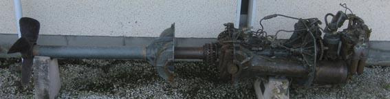 回天記念館展示の九三式酸素魚雷のエンジン部分写真