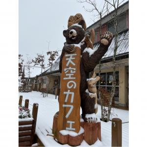 雪の降った長野山ロッジ