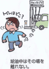 給油ノズルの適切な取り扱いを