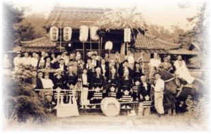 昭和32年8月25日片地上にて須々万大名行列