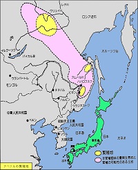 ナベヅルの繁殖地