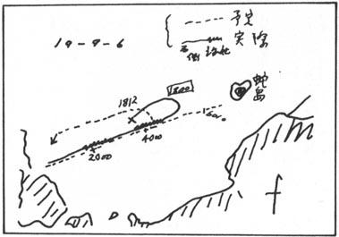 樋口大尉手帳の事故地点図面