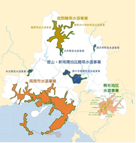 統合前の事業別位置図