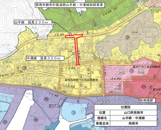 山手線・中溝線位置図