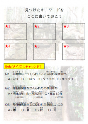 歴史謎解き探検in福川南のパンフレットの裏表紙です。