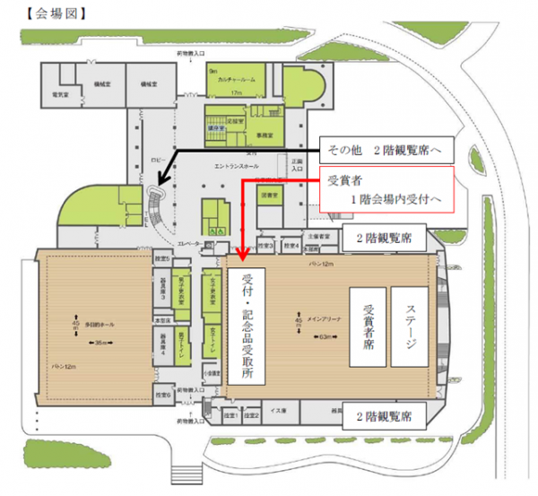 授賞式会場図