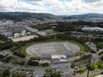 陸上競技場（ドローン）