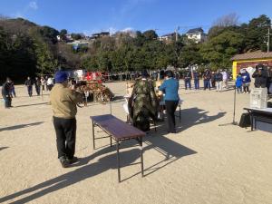 どんど焼きの様子