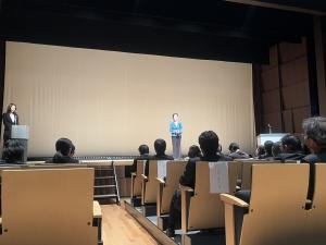 シンポジウムでの市長挨拶