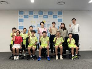 選手との記念撮影