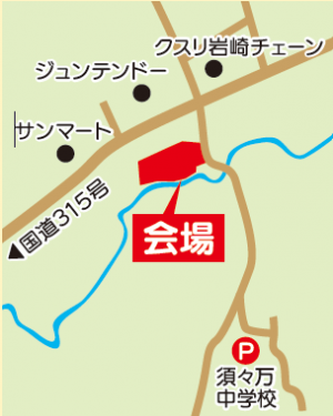 臨時駐車場の地図